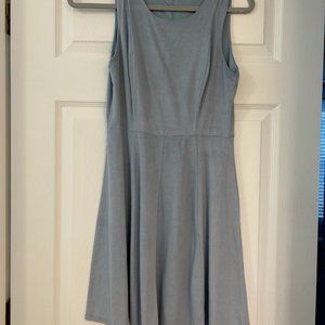 Blue Velvet Shift Dress